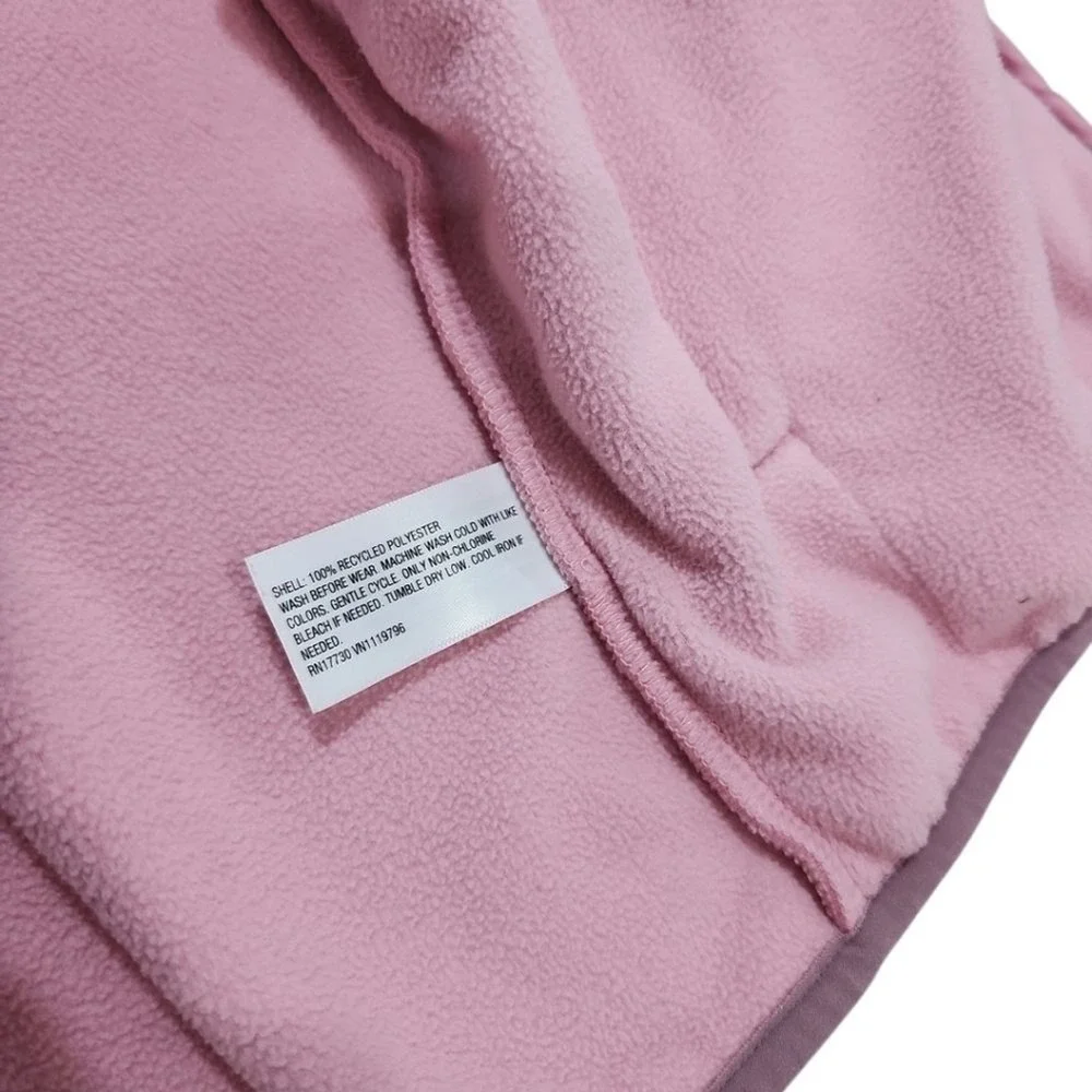 Cat & Jack Fleece Jacket Kids XL 14 Pink Cozy Layering warm recycled outdoor
